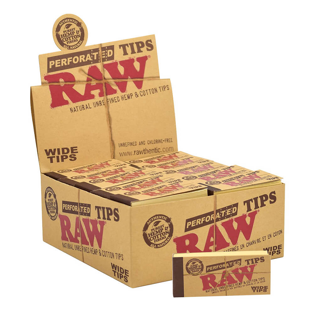 RAW Perforated Wide Tips (50pcs/box)