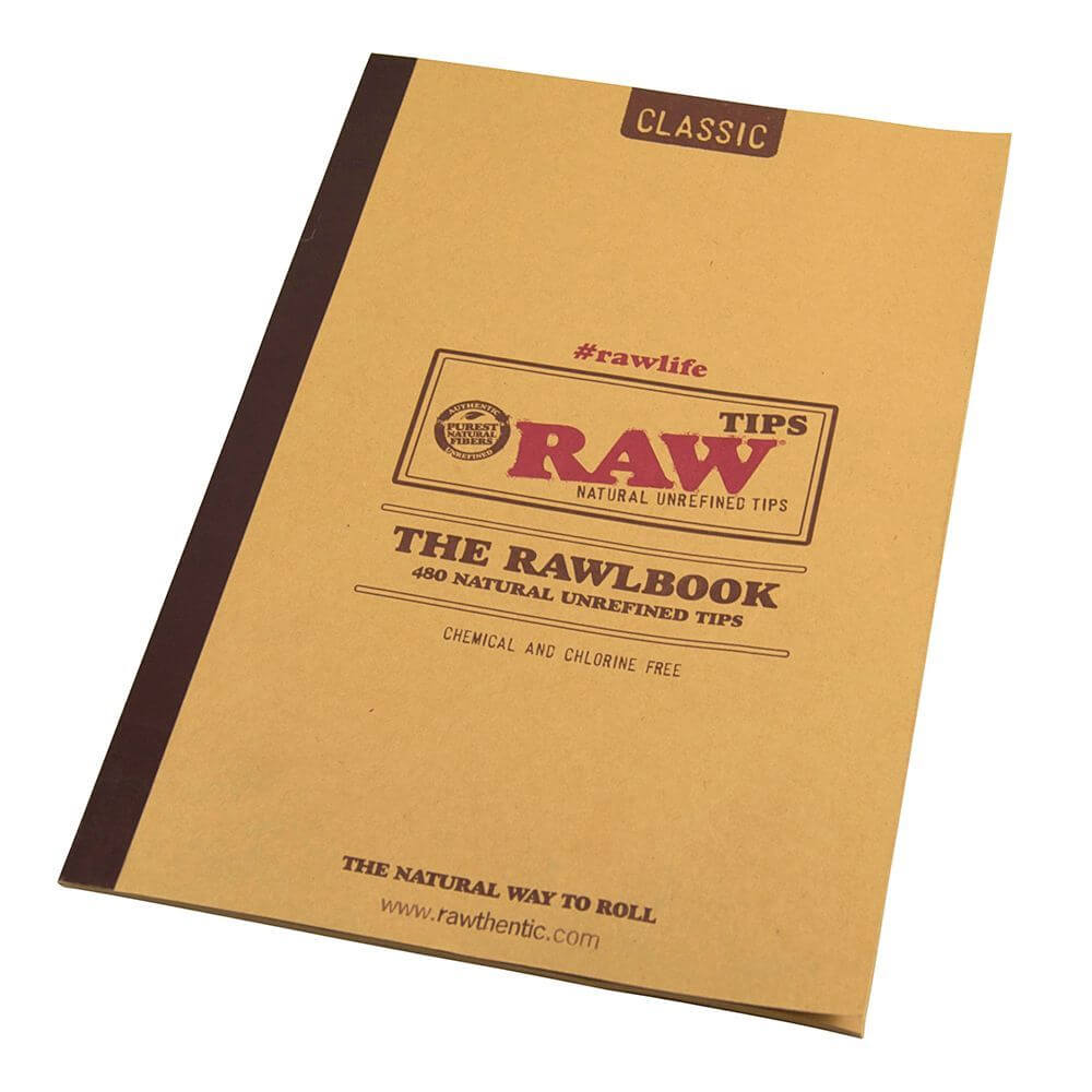 RAW "The Rawlbook" 480 Natural Unrefined Tips in a Book