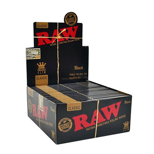 RAW Black Kingsize Slim Vloeitjes (50st/doos)